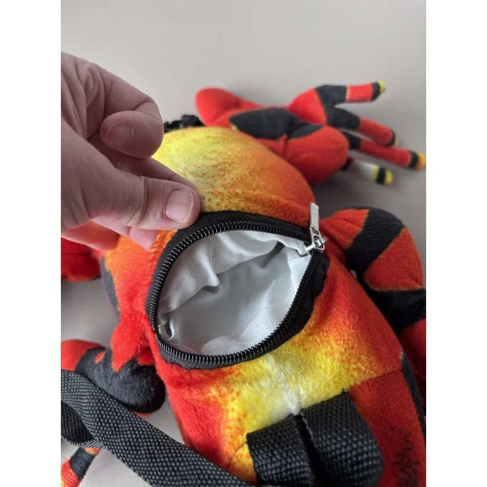 Plush Poison Dart Frog Zip Up Backpack 14